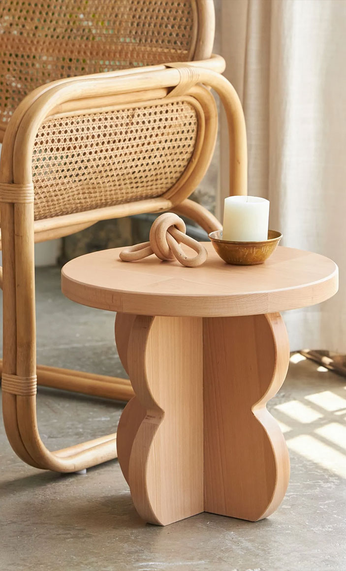 میز عسلی با چوب راش